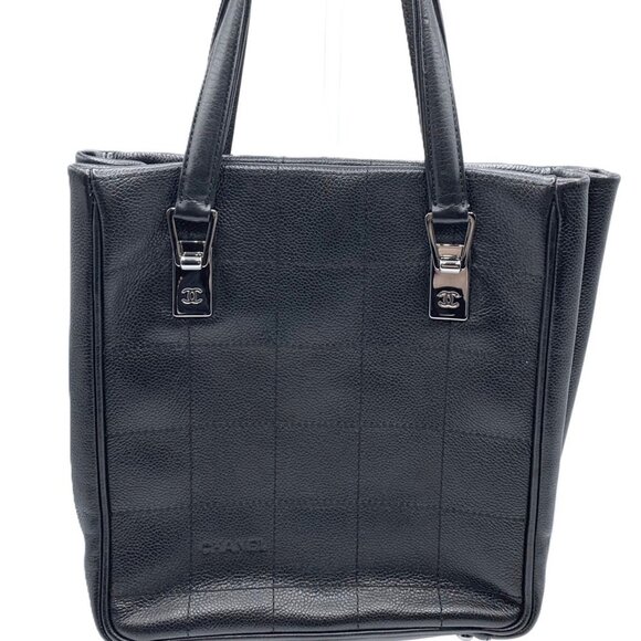 CHANEL Black Caviar Leather Tote Bag - Picture 1 of 7
